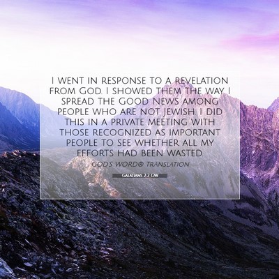 Picture 07 - Galatians 2:2 GW - I went in response to a revelation from God. I - Bible Verse Picture