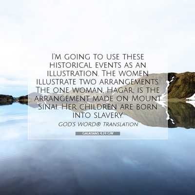 Picture 07 - Galatians 4:24 GW - I’m going to use these historical events as an - Bible Verse Picture