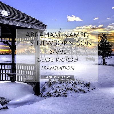 Picture 07 - Genesis 21:3 GW - Abraham named his newborn son - Bible Verse Picture