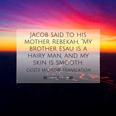 Picture 07 - Genesis 27:11 GW - Jacob said to his mother Rebekah, “My brother - Bible Verse Picture