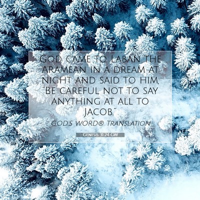 Picture 07 - Genesis 31:24 GW - God came to Laban the Aramean in a dream at night - Bible Verse Picture