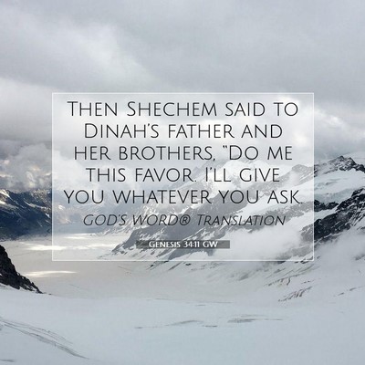 Picture 07 - Genesis 34:11 GW - Then Shechem said to Dinah’s father and her - Bible Verse Picture