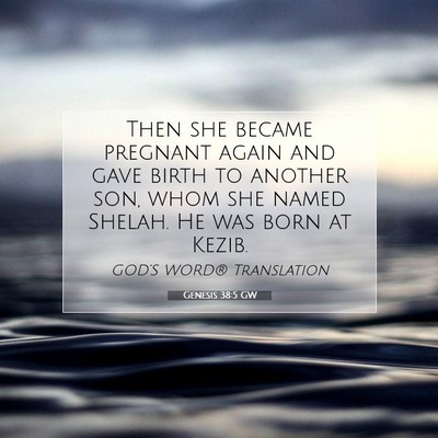 Picture 07 - Genesis 38:5 GW - Then she became pregnant again and gave birth to - Bible Verse Picture