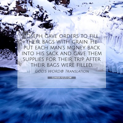 Picture 07 - Genesis 42:25 GW - Joseph gave orders to fill their bags with grain. - Bible Verse Picture