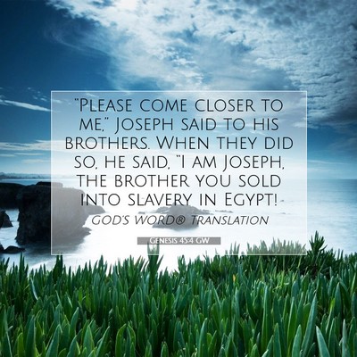 Picture 07 - Genesis 45:4 GW - “Please come closer to me,” Joseph said to - Bible Verse Picture
