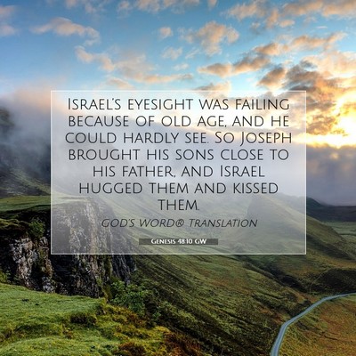 Picture 07 - Genesis 48:10 GW - Israel’s eyesight was failing because of old - Bible Verse Picture