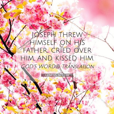 Picture 07 - Genesis 50:1 GW - Joseph threw himself on his father, cried over - Bible Verse Picture
