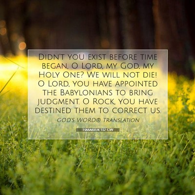 Picture 07 - Habakkuk 1:12 GW - Didn’t you exist before time began, O Lord, my - Bible Verse Picture