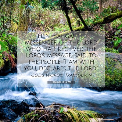 Picture 07 - Haggai 1:13 GW - Then Haggai, the messenger of the Lord who had - Bible Verse Picture