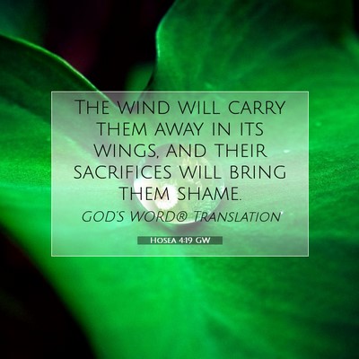 Picture 07 - Hosea 4:19 GW - The wind will carry them away in its wings, and - Bible Verse Picture