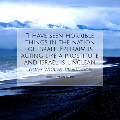 Picture 07 - Hosea 6:10 GW - “I have seen horrible things in the nation of - Bible Verse Picture
