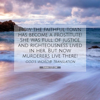 Picture 07 - Isaiah 1:21 GW - How the faithful town has become a prostitute! - Bible Verse Picture
