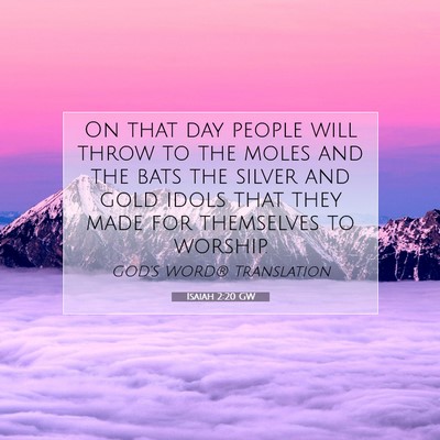 Picture 07 - Isaiah 2:20 GW - On that day people will throw to the moles and - Bible Verse Picture