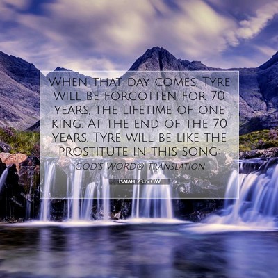 Picture 07 - Isaiah 23:15 GW - When that day comes, Tyre will be forgotten for - Bible Verse Picture