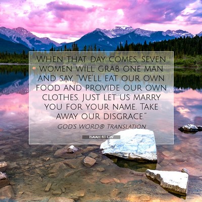Picture 07 - Isaiah 4:1 GW - When that day comes, seven women will grab one - Bible Verse Picture