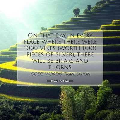Picture 07 - Isaiah 7:23 GW - On that day, in every place where there were - Bible Verse Picture