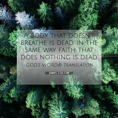 Picture 07 - James 2:26 GW - A body that doesn’t breathe is dead. In the - Bible Verse Picture