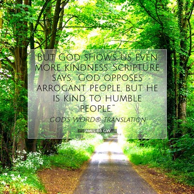 Picture 07 - James 4:6 GW - But God shows us even more kindness. Scripture - Bible Verse Picture