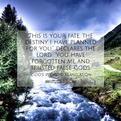 Picture 07 - Jeremiah 13:25 GW - This is your fate, the destiny I have planned for - Bible Verse Picture