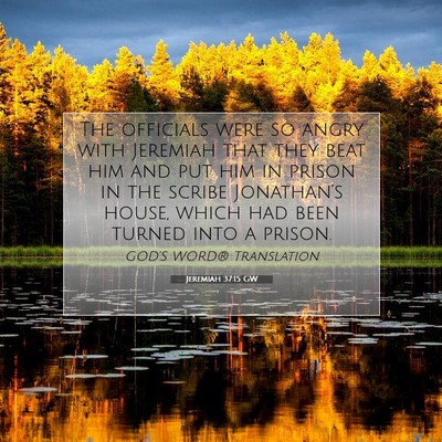 Picture 07 - Jeremiah 37:15 GW - The officials were so angry with Jeremiah that - Bible Verse Picture