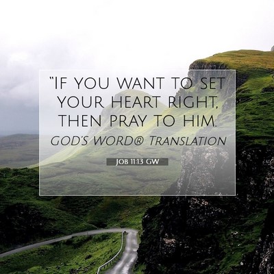 Picture 07 - Job 11:13 GW - “If you want to set your heart right, then pray - Bible Verse Picture