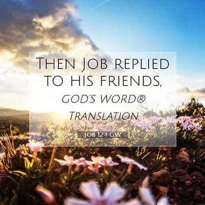 Picture 07 - Job 12:1 GW - Then Job replied to his - Bible Verse Picture