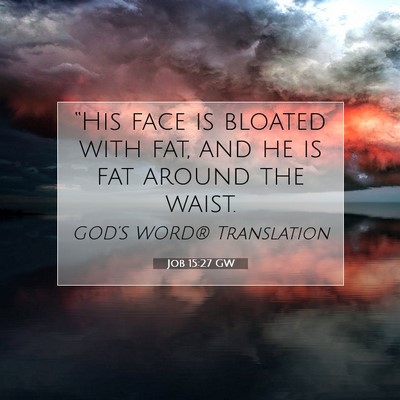 Picture 07 - Job 15:27 GW - “His face is bloated with fat, and he is fat - Bible Verse Picture