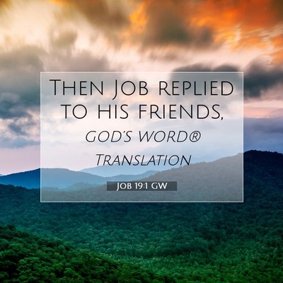 Picture 07 - Job 19:1 GW - Then Job replied to his - Bible Verse Picture