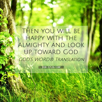 Picture 07 - Job 22:26 GW - Then you will be happy with the Almighty and look - Bible Verse Picture
