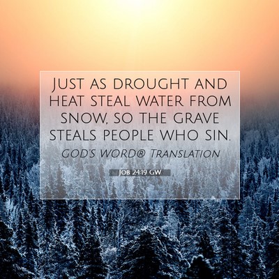 Picture 07 - Job 24:19 GW - Just as drought and heat steal water from snow, - Bible Verse Picture