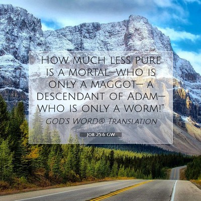 Picture 07 - Job 25:6 GW - How much less pure is a mortal—who is only a - Bible Verse Picture
