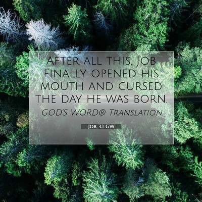 Picture 07 - Job 3:1 GW - After all this, Job finally opened his mouth and - Bible Verse Picture