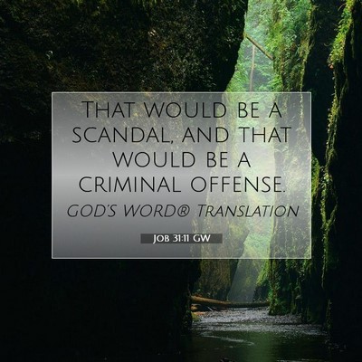 Picture 07 - Job 31:11 GW - That would be a scandal, and that would be a - Bible Verse Picture