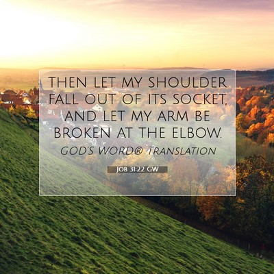 Picture 07 - Job 31:22 GW - then let my shoulder fall out of its socket, and - Bible Verse Picture