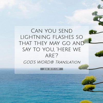 Picture 07 - Job 38:35 GW - Can you send lightning flashes so that they may - Bible Verse Picture