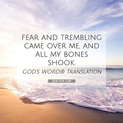 Picture 07 - Job 4:14 GW - fear and trembling came over me, and all my bones - Bible Verse Picture