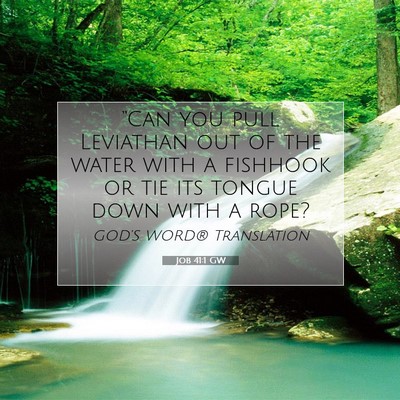 Picture 07 - Job 41:1 GW - “Can you pull Leviathan out of the water with a - Bible Verse Picture