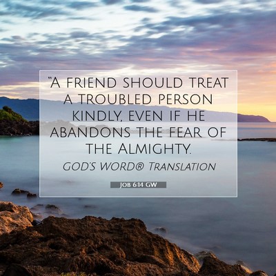 Picture 07 - Job 6:14 GW - “A friend should treat a troubled person - Bible Verse Picture