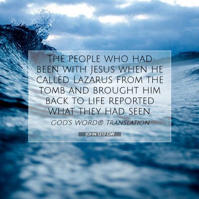 Picture 07 - John 12:17 GW - The people who had been with Jesus when he called - Bible Verse Picture