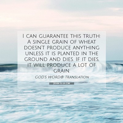 Picture 07 - John 12:24 GW - I can guarantee this truth: A single grain of - Bible Verse Picture