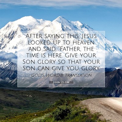Picture 07 - John 17:1 GW - After saying this, Jesus looked up to heaven and - Bible Verse Picture