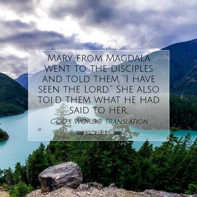 Picture 07 - John 20:18 GW - Mary from Magdala went to the disciples and told - Bible Verse Picture