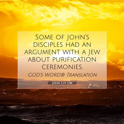 Picture 07 - John 3:25 GW - Some of John’s disciples had an argument with a - Bible Verse Picture