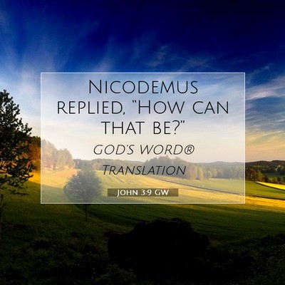 Picture 07 - John 3:9 GW - Nicodemus replied, “How can that - Bible Verse Picture