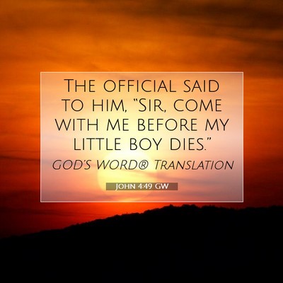 Picture 07 - John 4:49 GW - The official said to him, “Sir, come with me - Bible Verse Picture