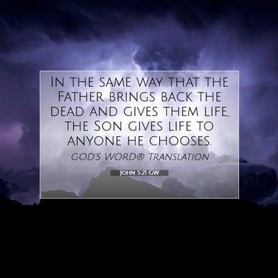 Picture 07 - John 5:21 GW - In the same way that the Father brings back the - Bible Verse Picture