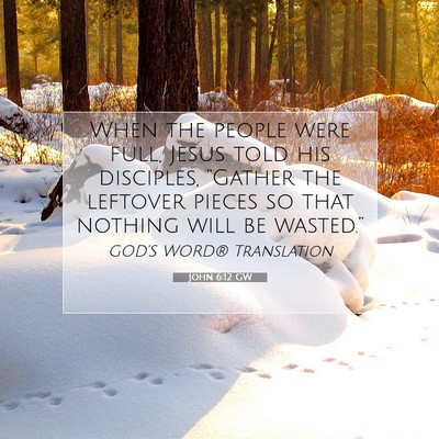 Picture 07 - John 6:12 GW - When the people were full, Jesus told his - Bible Verse Picture