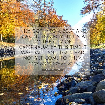 Picture 07 - John 6:17 GW - They got into a boat and started to cross the sea - Bible Verse Picture