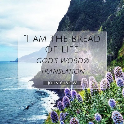 Picture 07 - John 6:48 GW - “I am the bread of - Bible Verse Picture