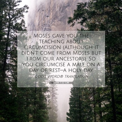 Picture 07 - John 7:22 GW - Moses gave you the teaching about circumcision - Bible Verse Picture